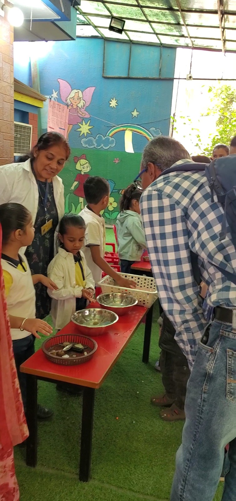 Students learning together at best kindergarten Ghatlodia